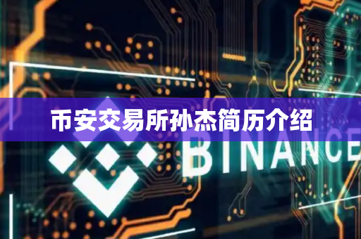 币安交易所孙杰简历介绍